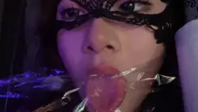 Bobooz_蕾丝眼罩_舔保鲜膜口水_Bob1啵啵_蕾丝眼罩_舔保鲜膜口水