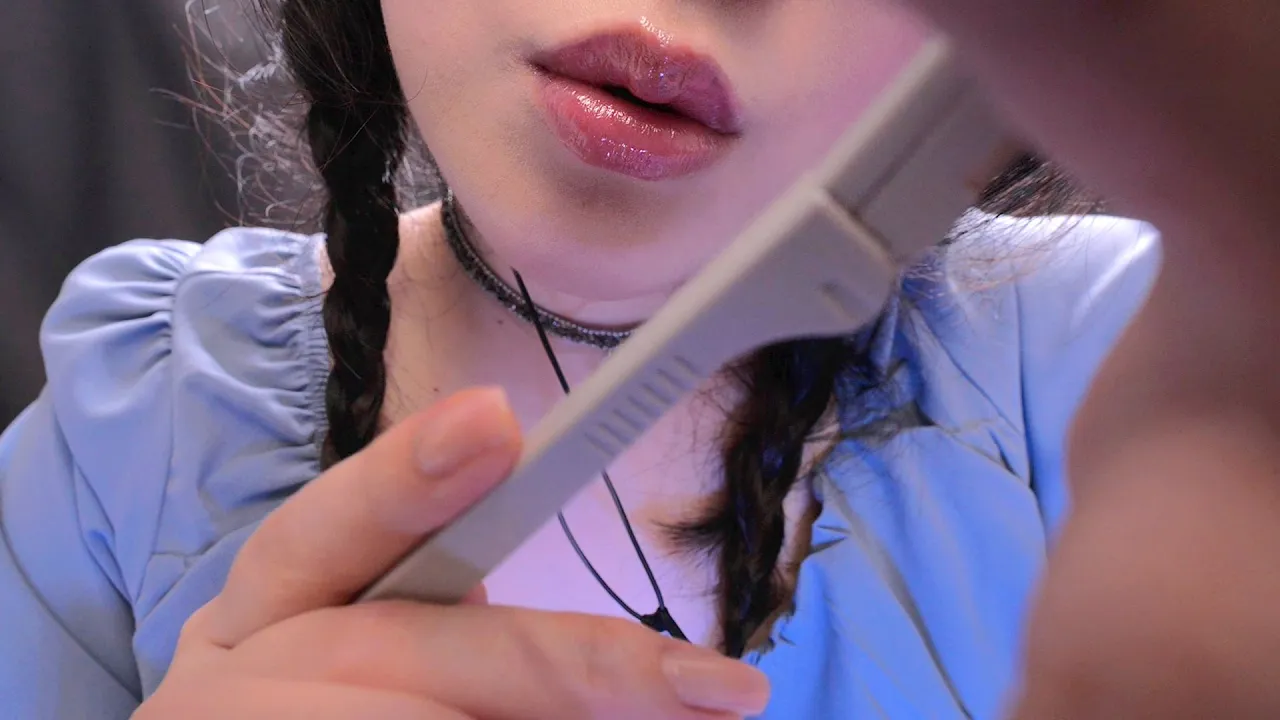 PPOMO近距离观察眼睛和面部的ASMR，呼吸有助于缓解睡眠和焦虑