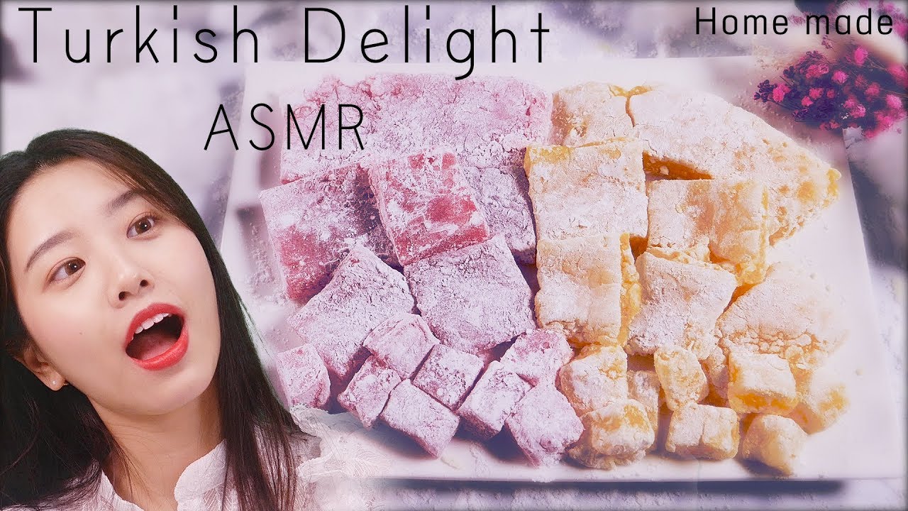 亲自制作的电影中的食物！土耳其软糖ASMR吃播[ASMR]