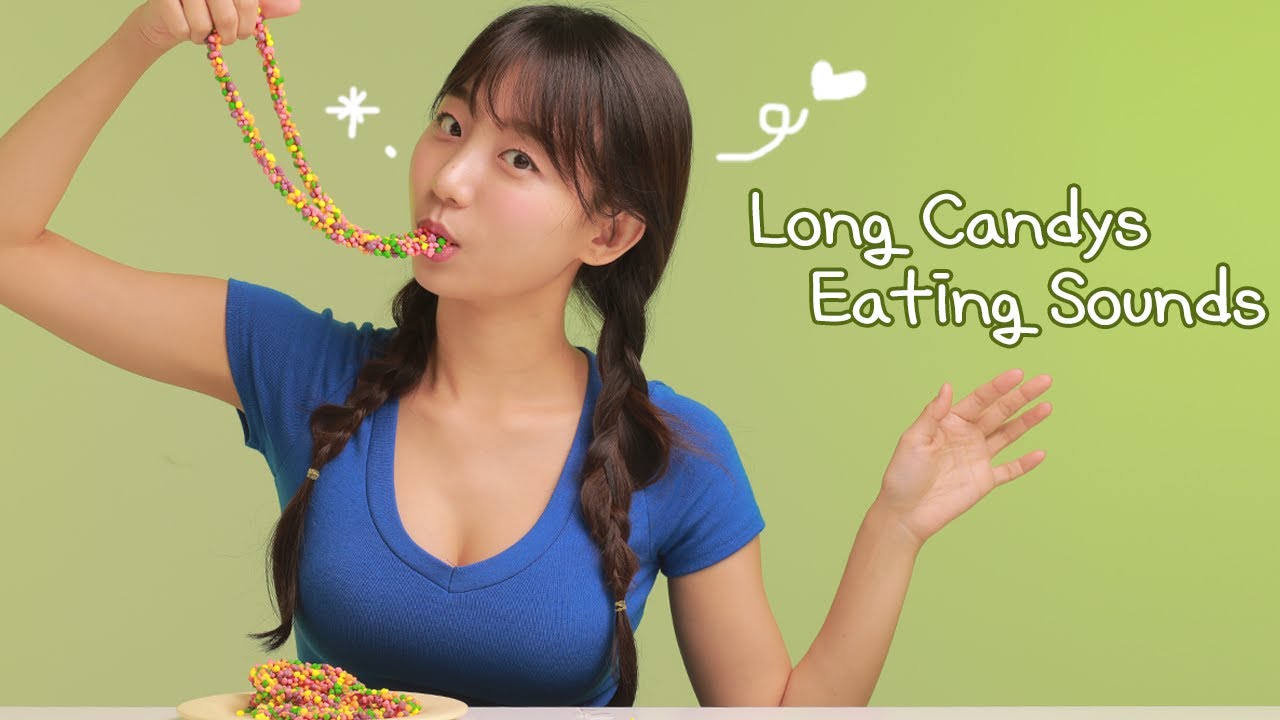 Milky吃彩虹珠链粒粒糖和宝石糖果